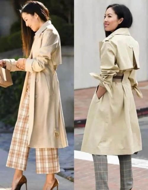 卡其色 女人不管多大,都要有一件“风衣”,百搭保暖,还很时尚