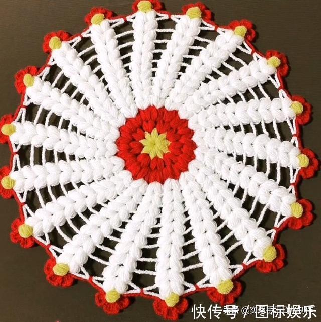 针法@「针织作品」32款只用到一种针法织出来的美垫子,新手留存备用