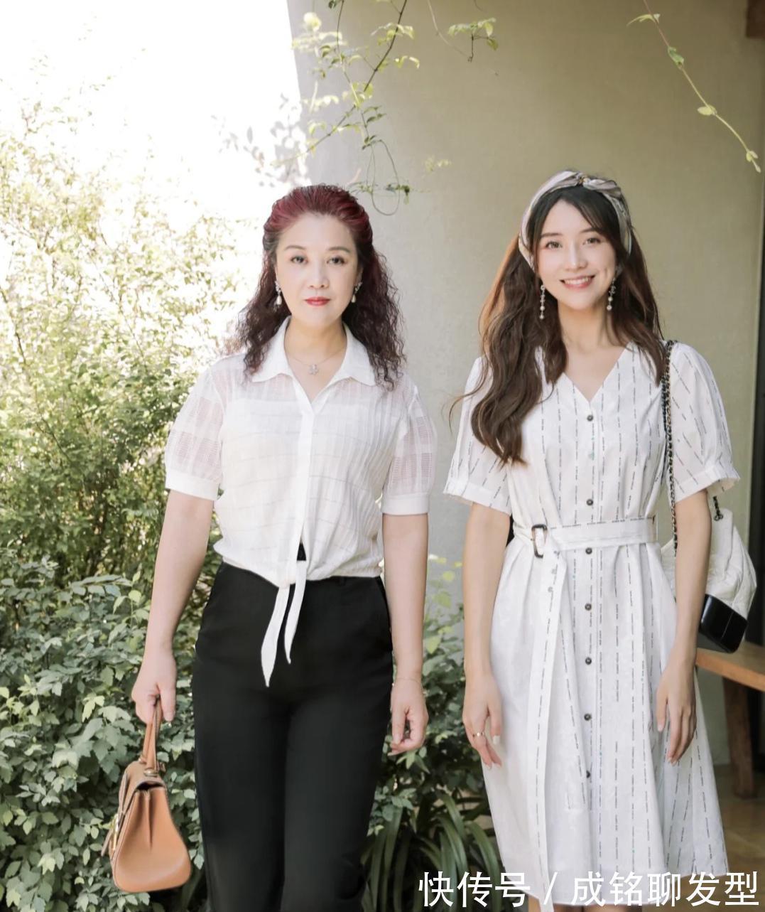 连衣裙|身材微胖的中年女人,学学这位些主的优雅穿搭,时尚减龄又显瘦