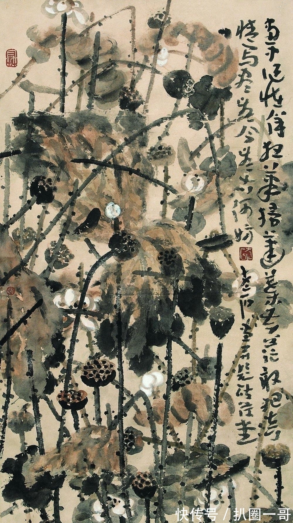 八大山人|「津门网」李老十的绘画大多是一些残荷败柳,有八大山人的画意