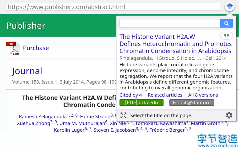 浏览器插件 Google学术搜索按钮 浏览网页学术文章 下载-52KMS