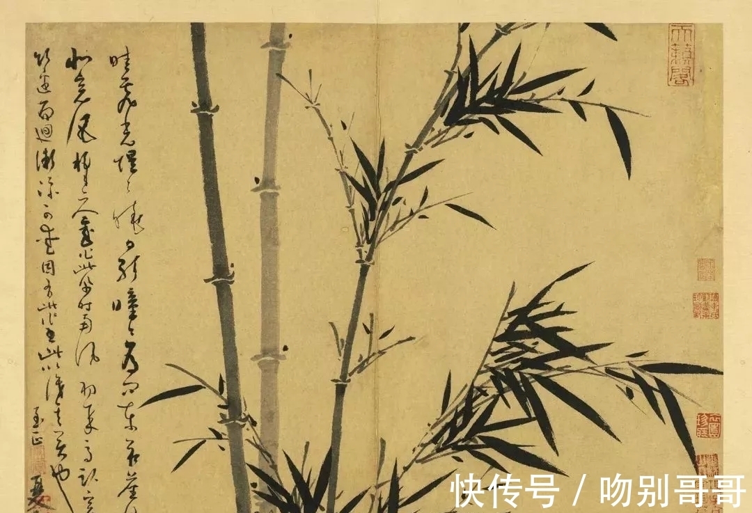 画竹!吴镇画竹,超凡脱俗!