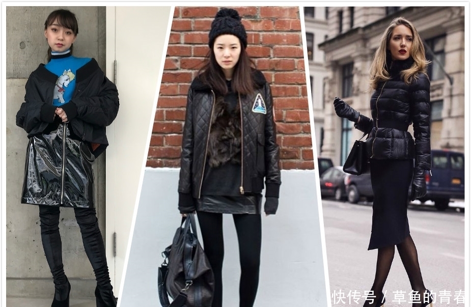 学会|黑色短款羽绒服,时髦百搭的秋冬穿搭法,三分钟就能学会