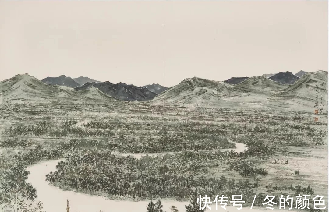 平远$他用三年时间，探索雪域高原｜金鑫高原山水画