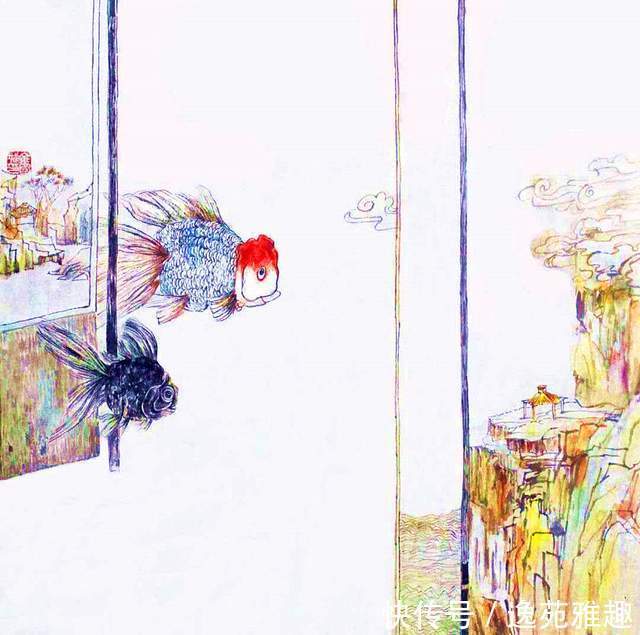 纸本设色#「画作欣赏」岁华绘花又绘鸟,时光爱鸟更爱人,余国城画作欣赏