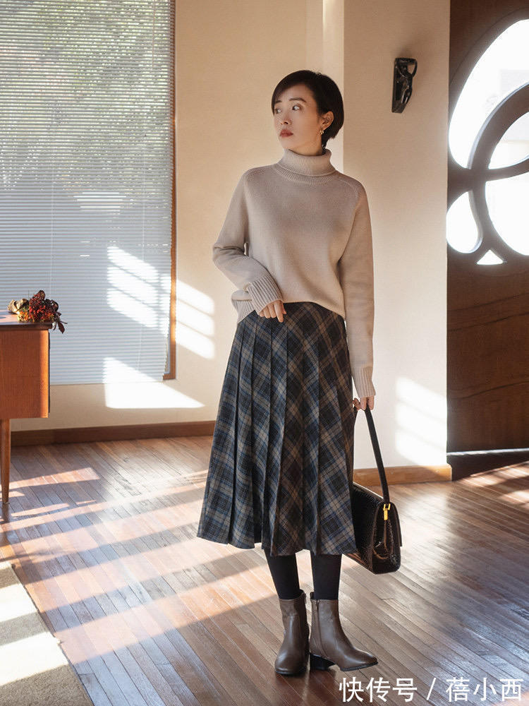 半身裙 冬日也想穿出女人味?试试“毛衣+半身裙”穿搭,别人都夸你温柔