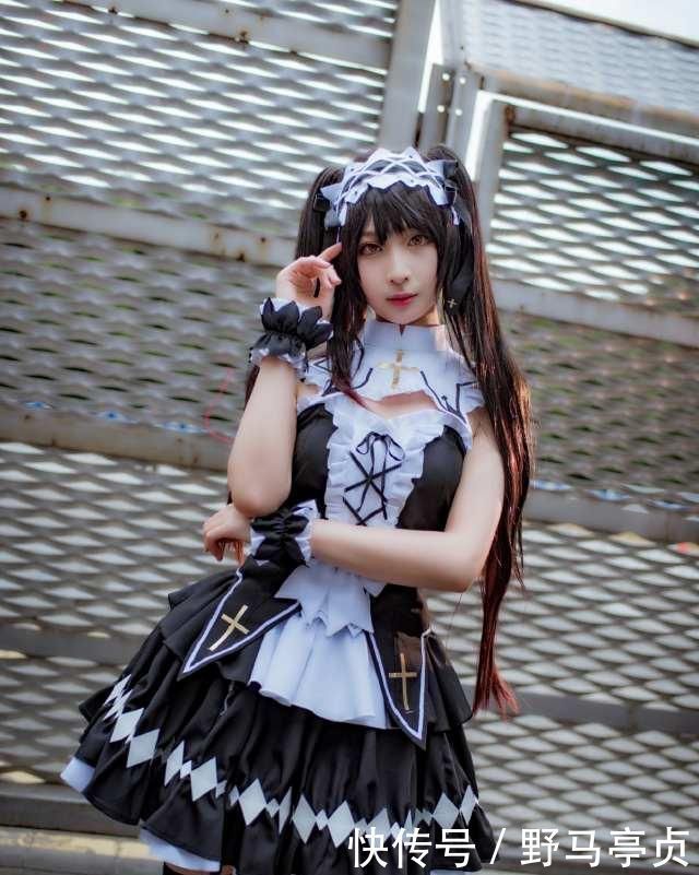 少女|時崎狂三的cosplay,配“黑絲”女仆裝的狂三只讓人想把她抱回家