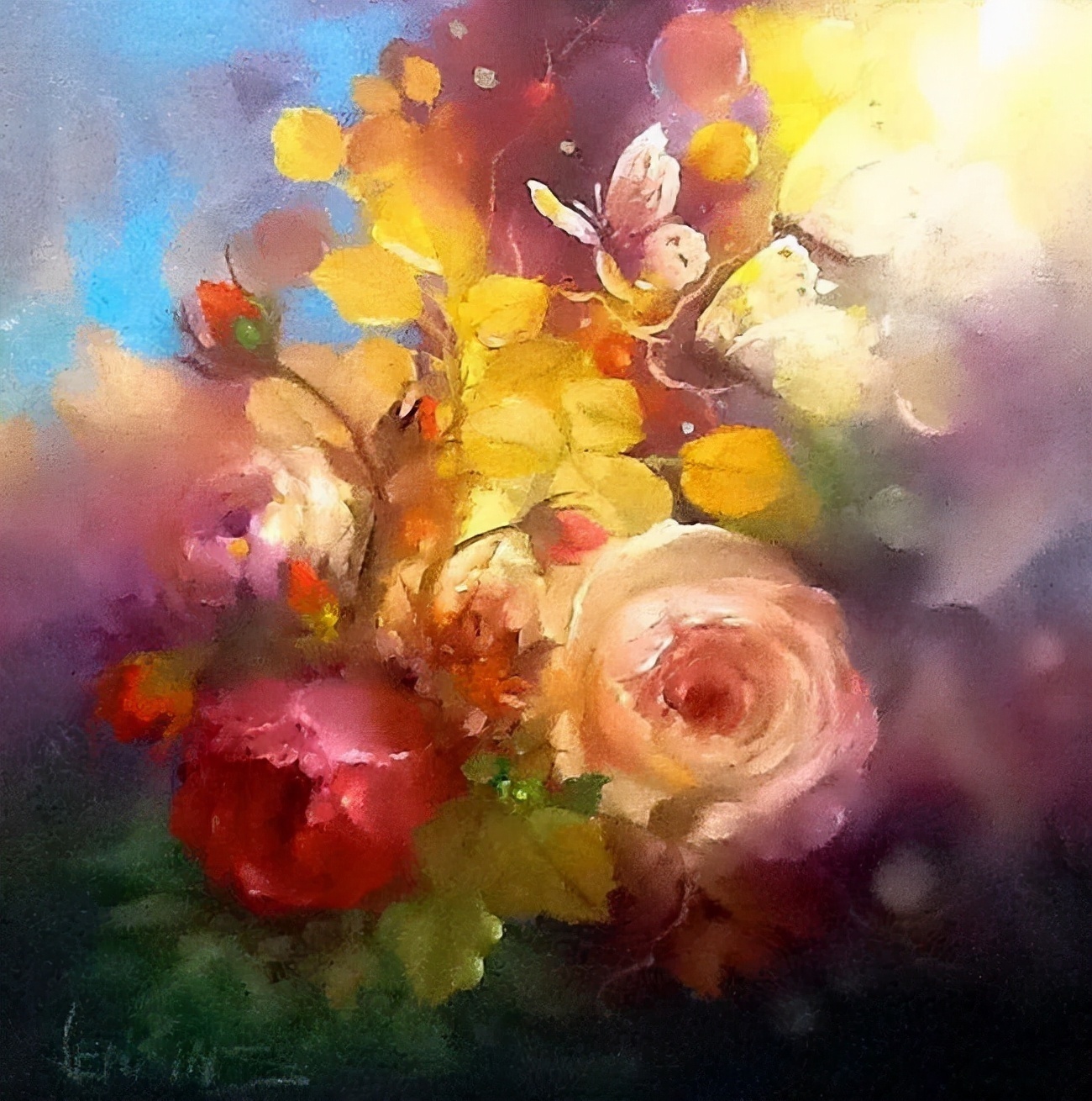 加里$这对老夫妇教授绘画40多年,画的花也太漂亮了!