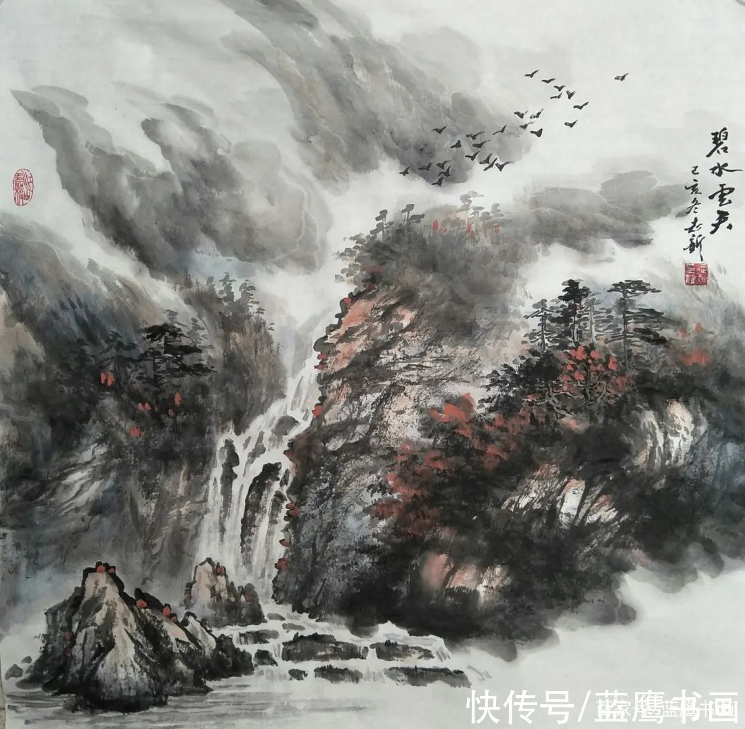 峰峦叠嶂$「青山叠翠势磅礴,祥云流水意辽阔」走进张志新的山水世界