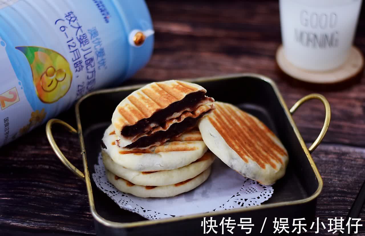 外酥|红豆沙饼,外酥里嫩,软糯美味热乎乎