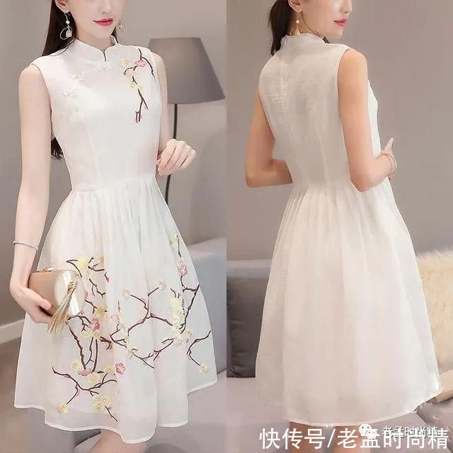 旗袍裙|夏季配上中国风复古旗袍裙，美疯了