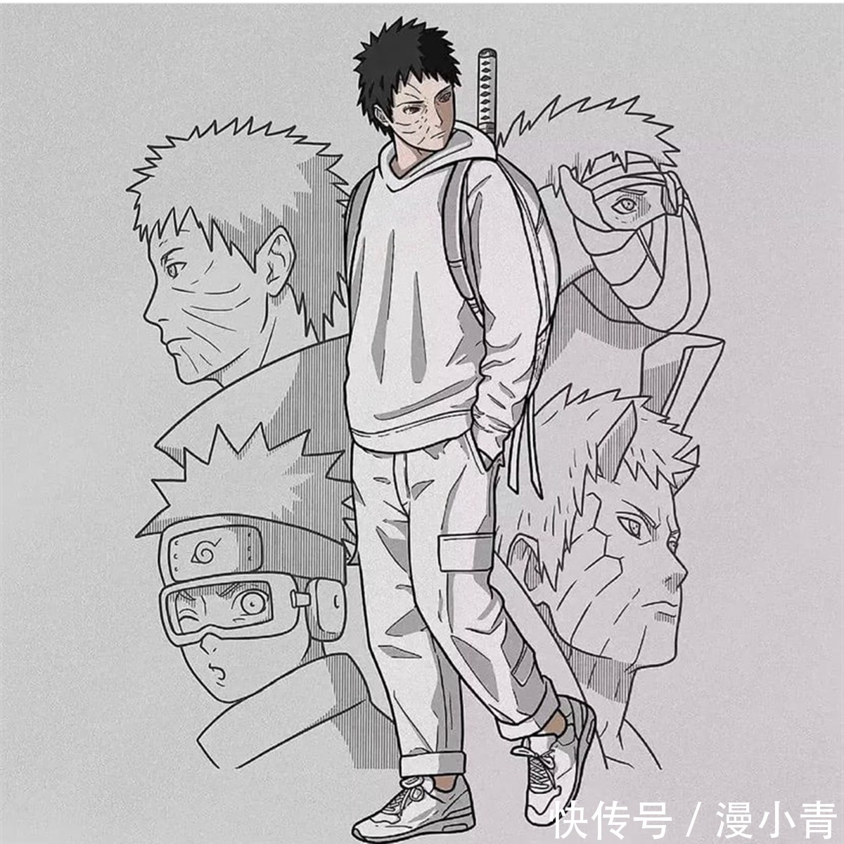 吊车尾|当《火影忍者》中的人物都穿上了潮牌服装，可能颜值要重新排序了