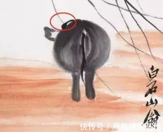 水牛@齐白石随手画了只没头的水牛卖了一千万,凭什么专家放大看