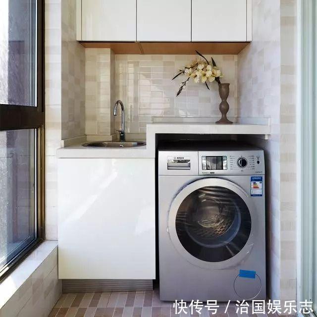 阳台上|阳台放洗衣机，做个柜子好看实用多了，20个案例给大家做参考