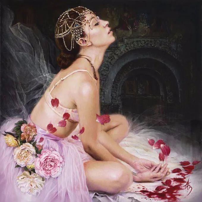 ·曼努克@自然又野性的存在,美女艺术家的唯美油画欣赏