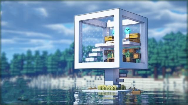 建筑|我的世界：不同风格的“生存”建筑，下界方块也能盖出漂亮房子！