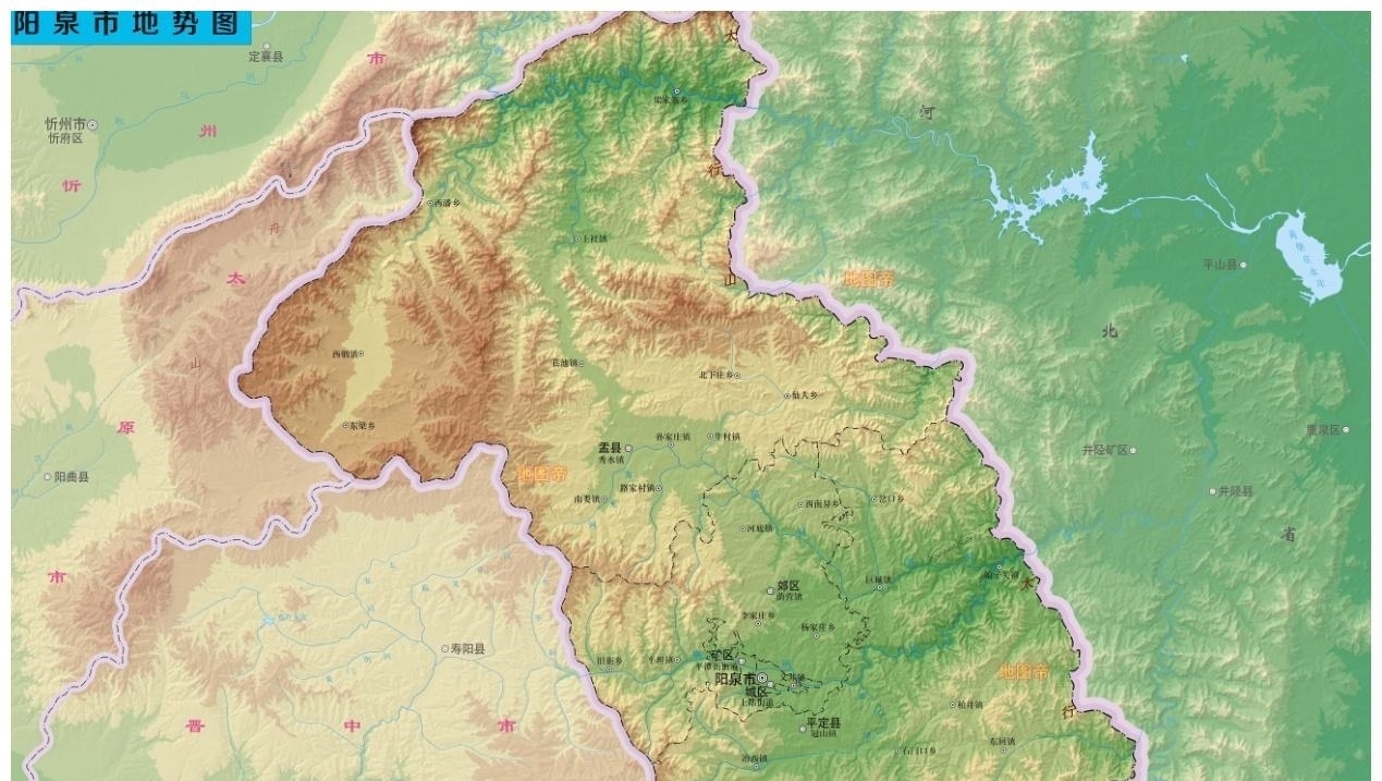 山西省|12张地形图，快速了解山西省各市