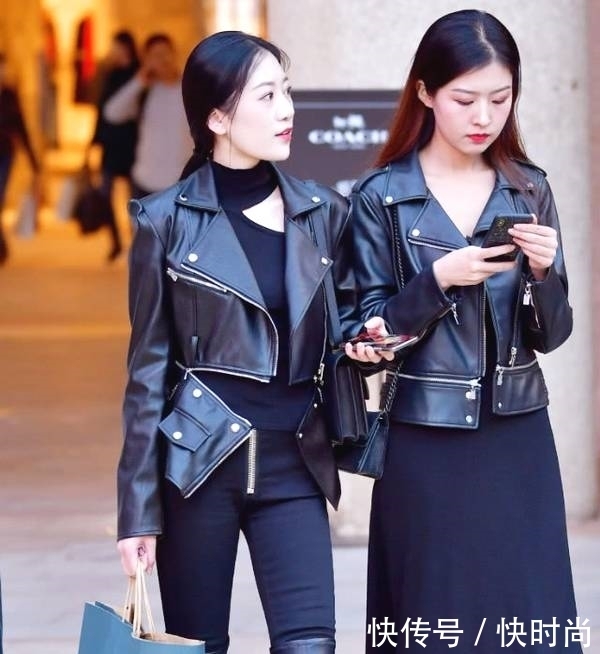 小姐姐|街拍:美女个性时尚搭配,非常精致的妆容,真的很美