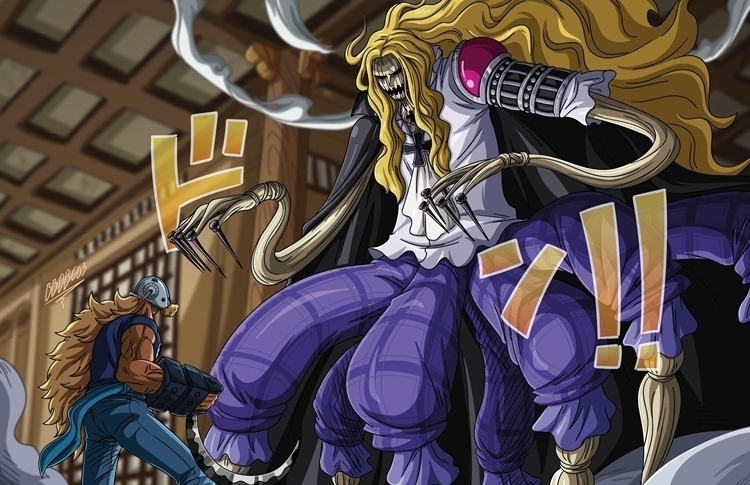 霸气|海贼王1022话:大妈再立一功,她的霸气特性救下基德,霍金斯哭了