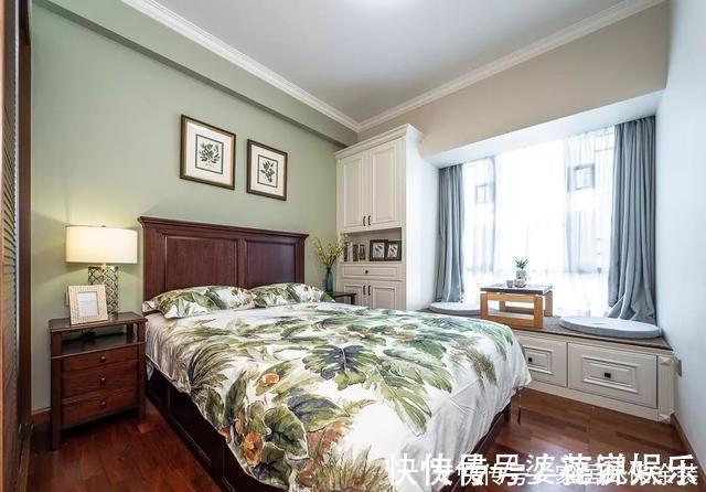 玄关|120㎡三室改四室,看起来比140㎡的还要大,经典美式风格太好看了