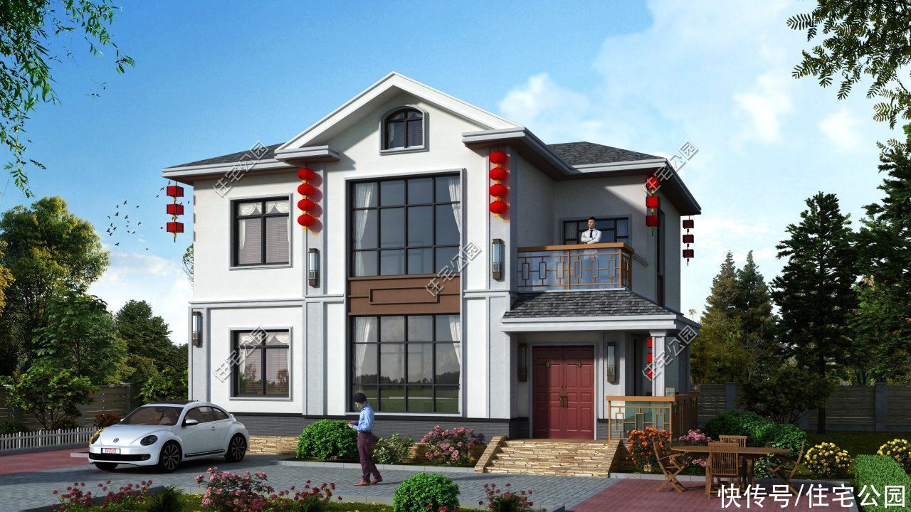 露台|谁说农村别墅一定要有罗马柱?看看这10套户型,每套颜值都很高