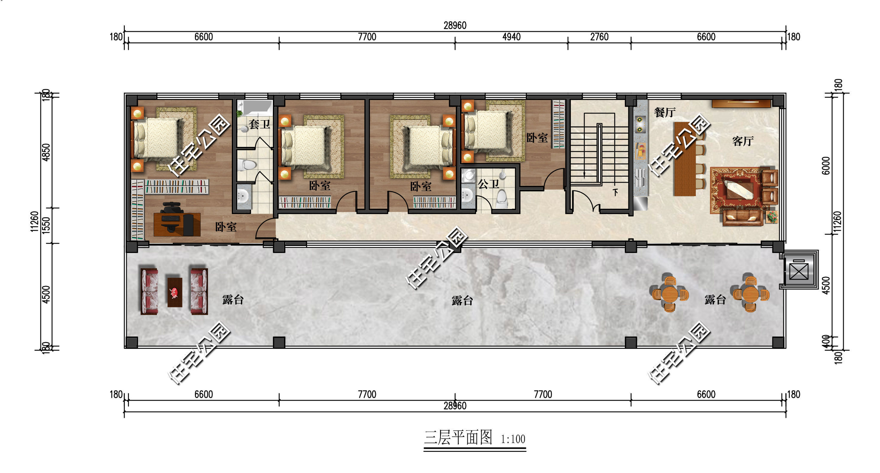 水产区|28×19米二层半中式别墅，1、2层饭店，3层自住，美观又大气