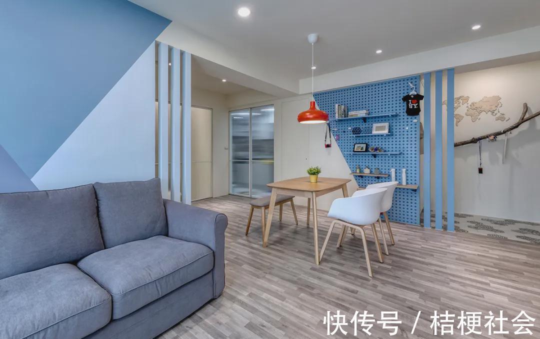 门把手|三口之家的73㎡,全屋坚持北欧混搭风,入户那叫一个清爽透亮