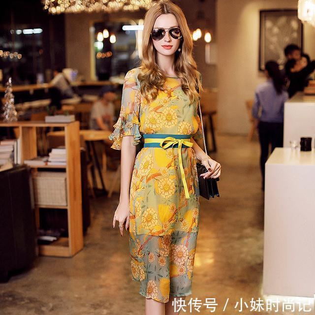 真丝裙|热情浪漫真丝连衣裙,满满的都是异国风情,多情优雅