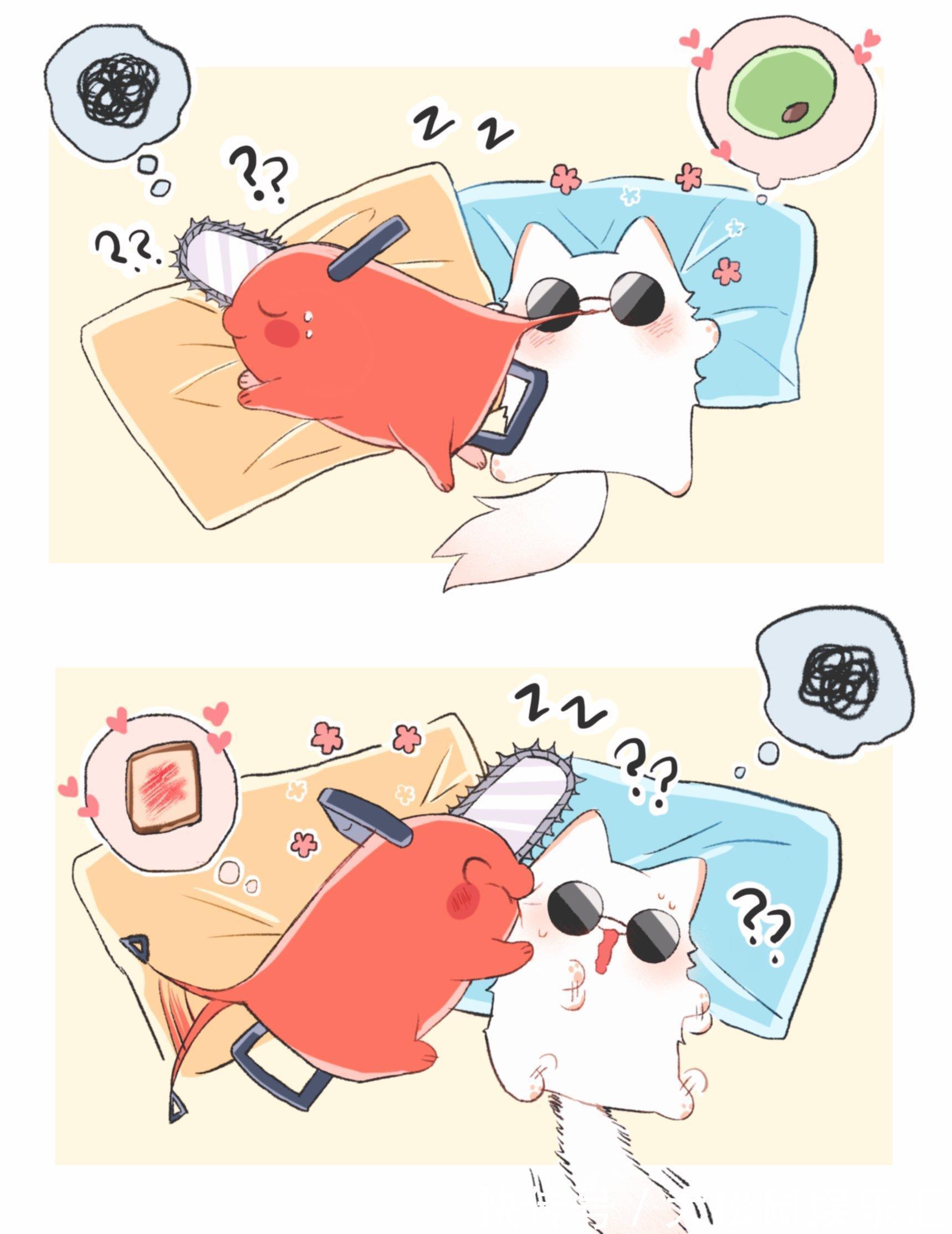 猫猫|五条悟和玛奇玛同框，画师绘制联动小漫画，毫无违和感