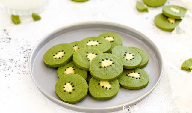  酥脆|仿真猕猴桃饼干，清新酥脆好吃又好看，孩子都不舍得下嘴，赶快做