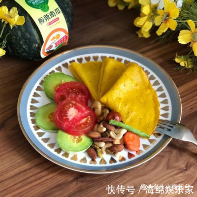 烤南瓜|奶香南瓜鸡蛋饼的懒人做法,简单美味