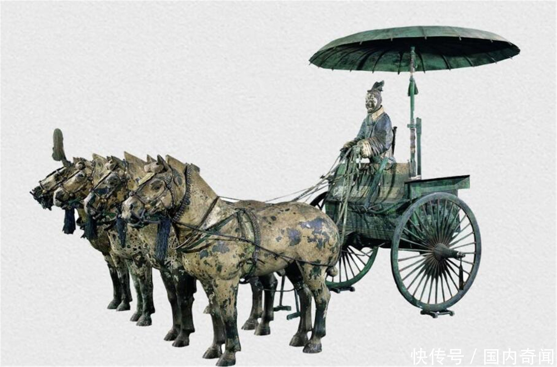 秦始皇铜车马惊艳各界,却不知那把伞才厉害,古代匠人巧夺天工