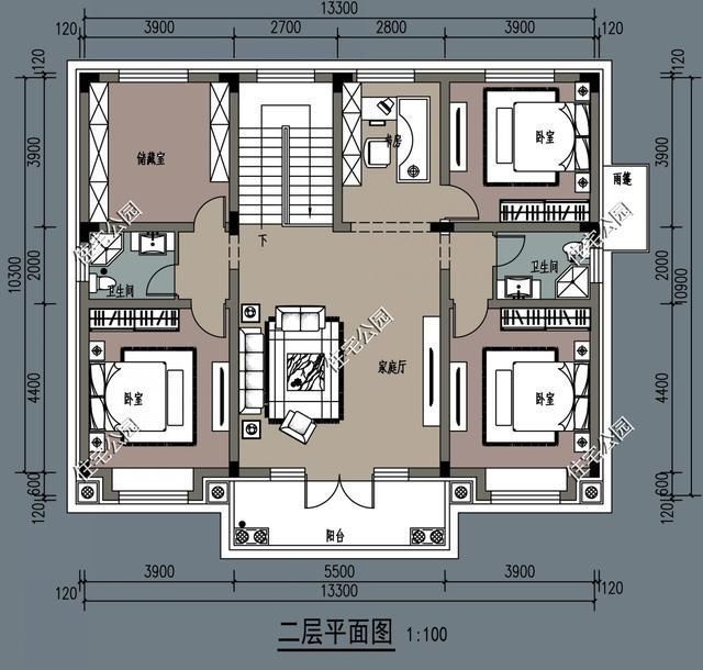 户型图|10套占地150平米的农村别墅户型,20万的造价就能建一栋