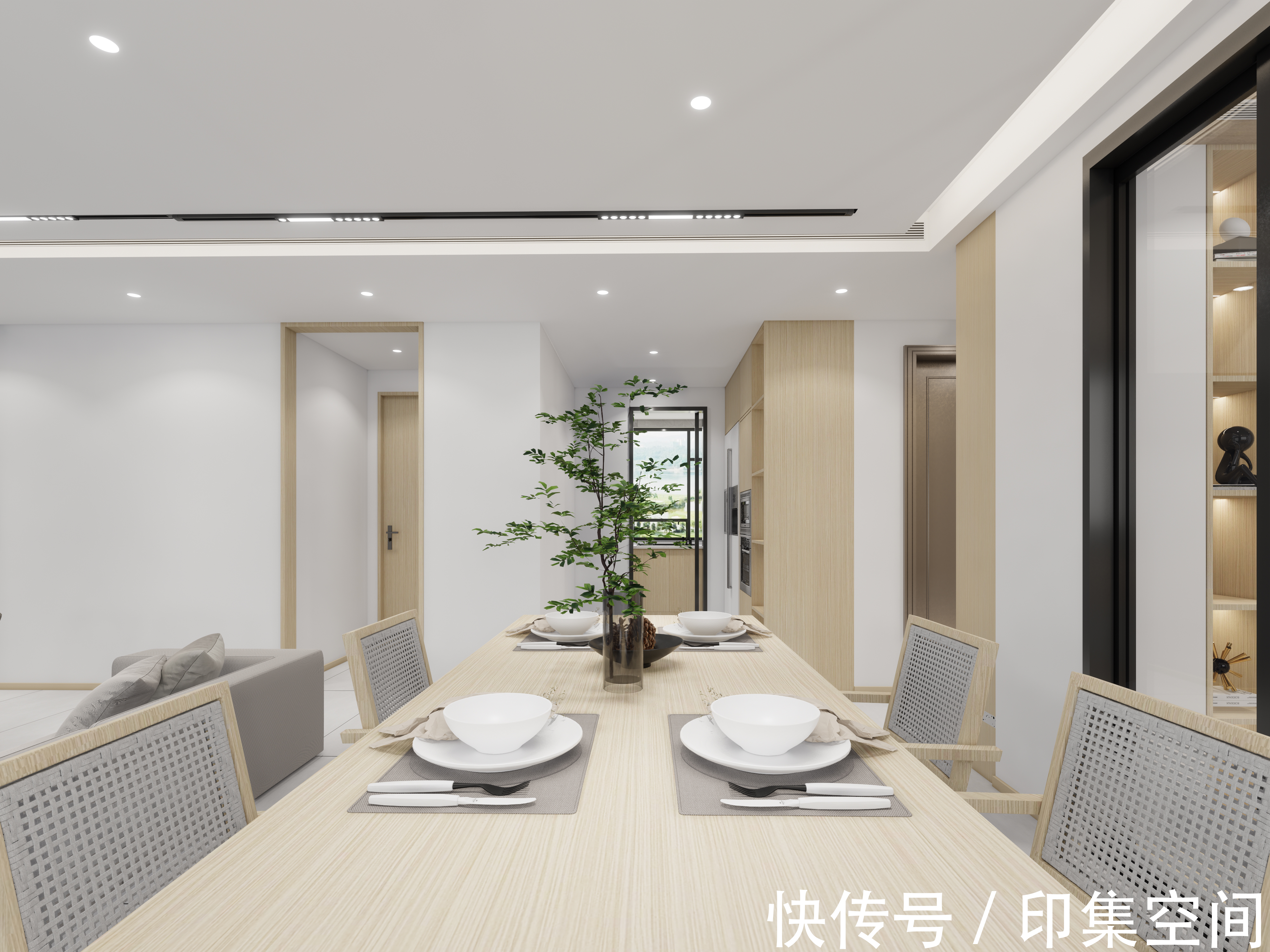 多功能房|150㎡三色打造原木极简风