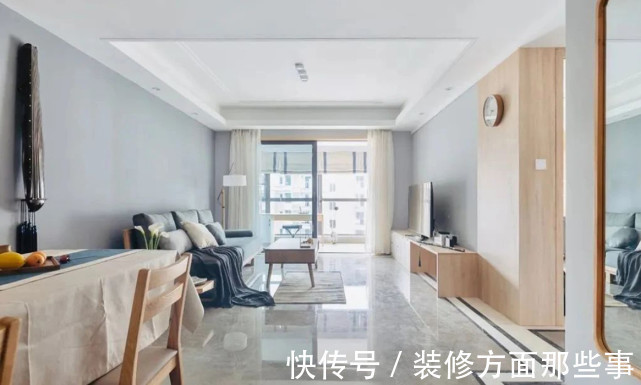 收纳|110平精装三居室,餐厅背景墙卡座餐边柜鞋柜等一体设计出彩