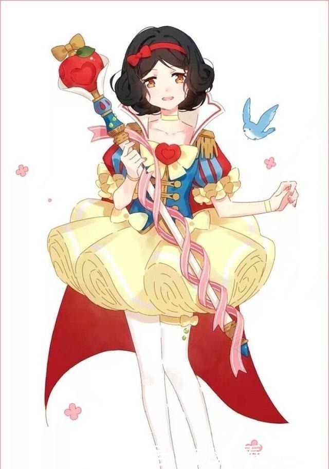 乐佩公主|当迪士尼公主变本子画风,白雪公主超可爱,贝儿公主美炸了!