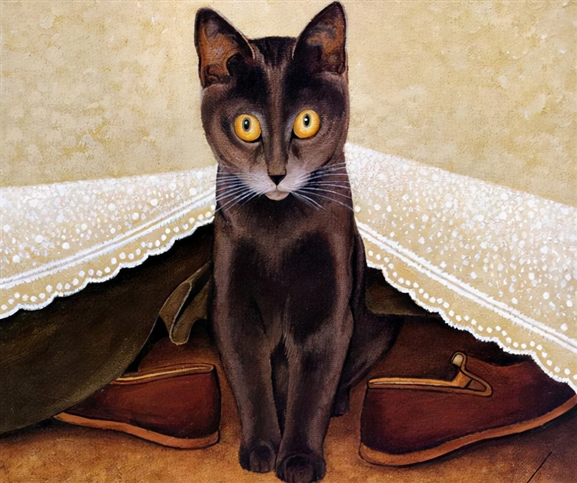 LUCIE@艺术家 LUCIE BILODEAU 画笔下的猫咪系列油画精致的实在太可爱了