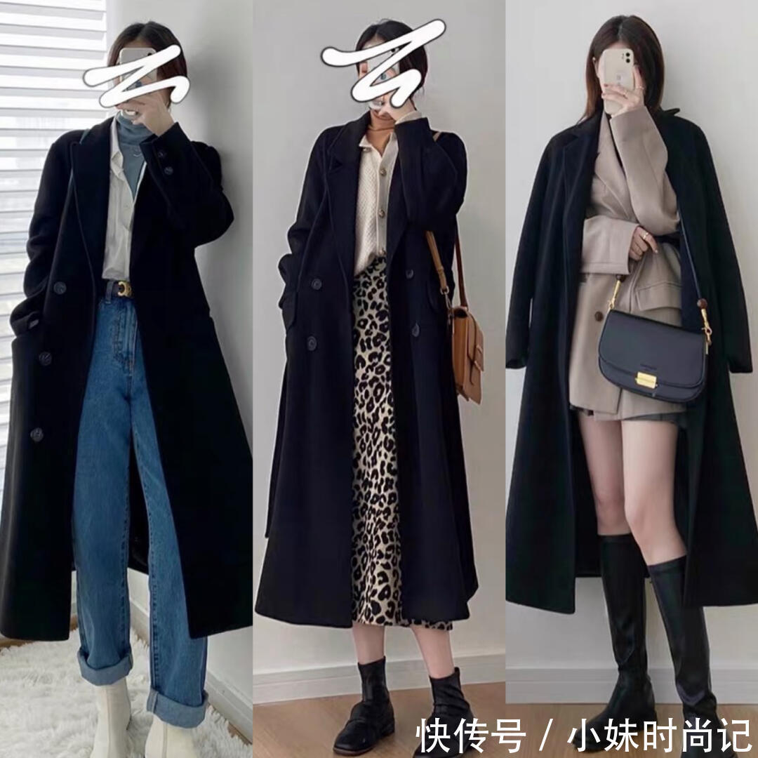 别怪黑色大衣沉闷,学会运用"点缀大法",平平无奇的黑也能出彩