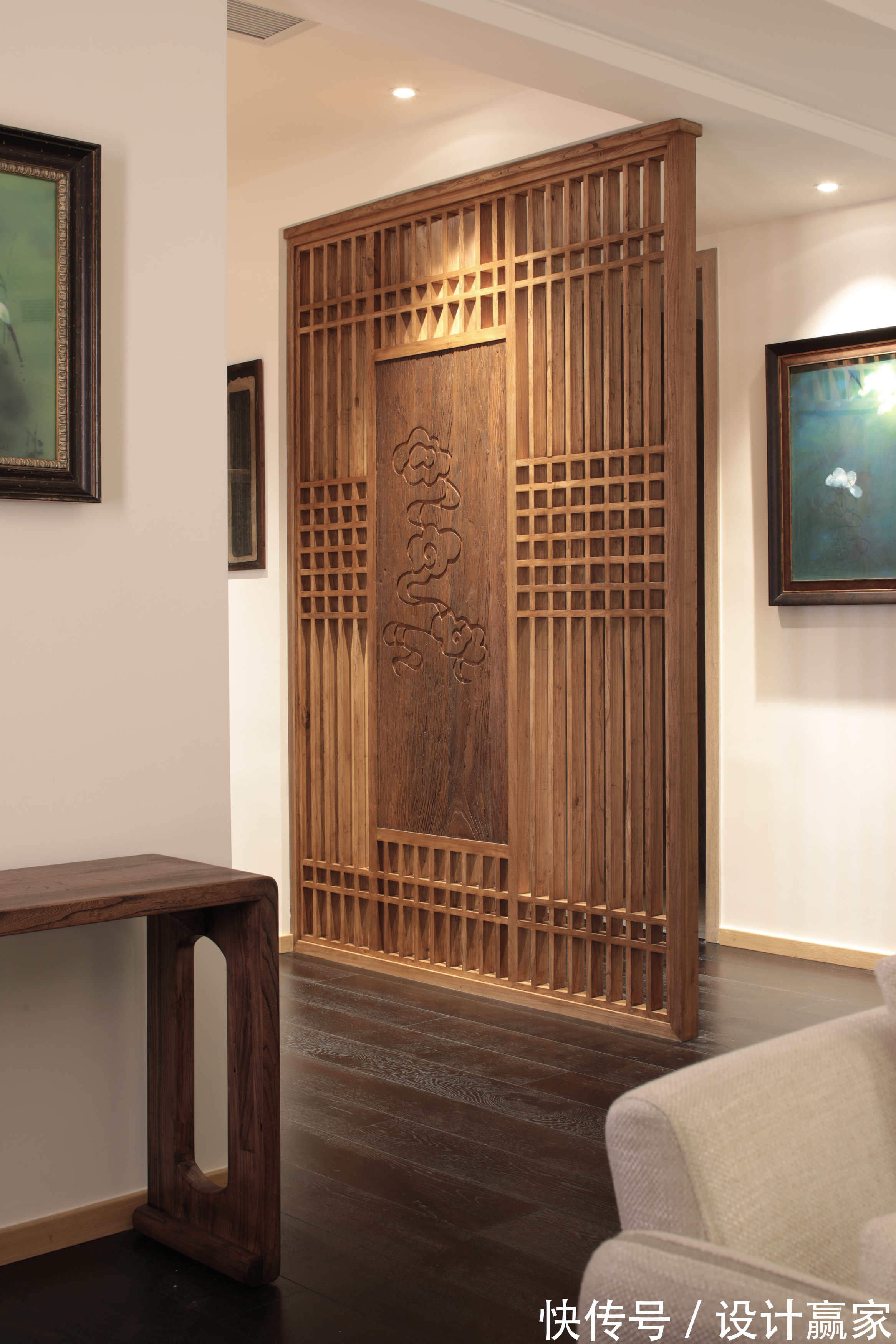 客厅|200㎡江景大宅，现代中式的古朴优雅之美，简约中透着高级