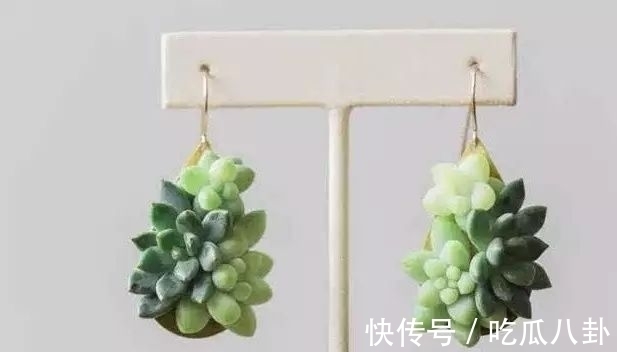 耳环#不是所有首饰都是珠宝的,多肉做成首饰,颜值完全秒杀大牌首饰!