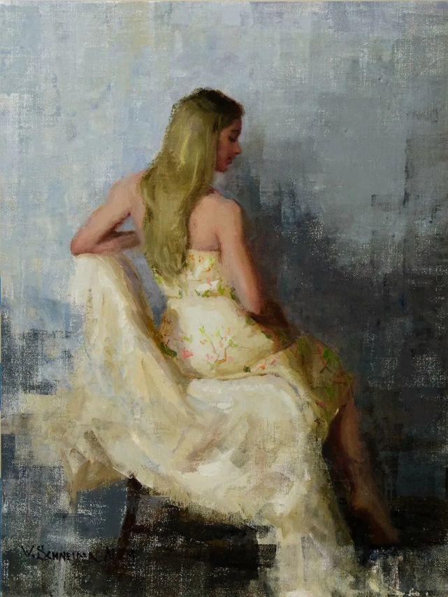 学生$在绘画的道路上，他认为自己永远是一个学生