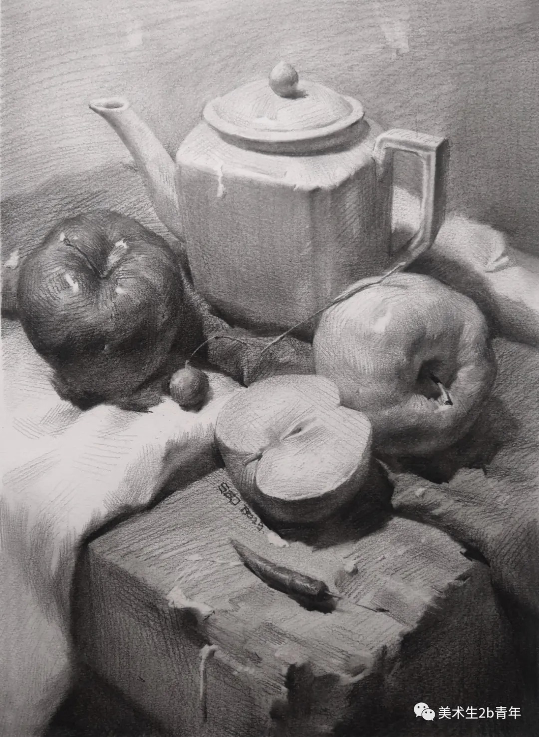 木板&素描中的“桌面”的刻画要点,让你联考提高20分!