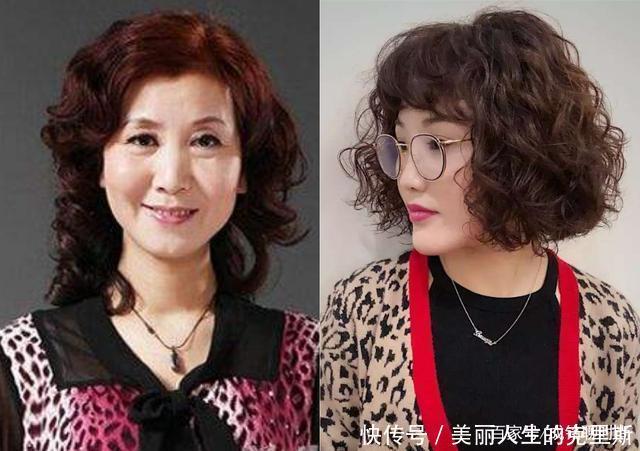 卷发|老年人怎么烫蓬松不老气小卷洋气大卷时尚,优雅卷发蓬松又时髦