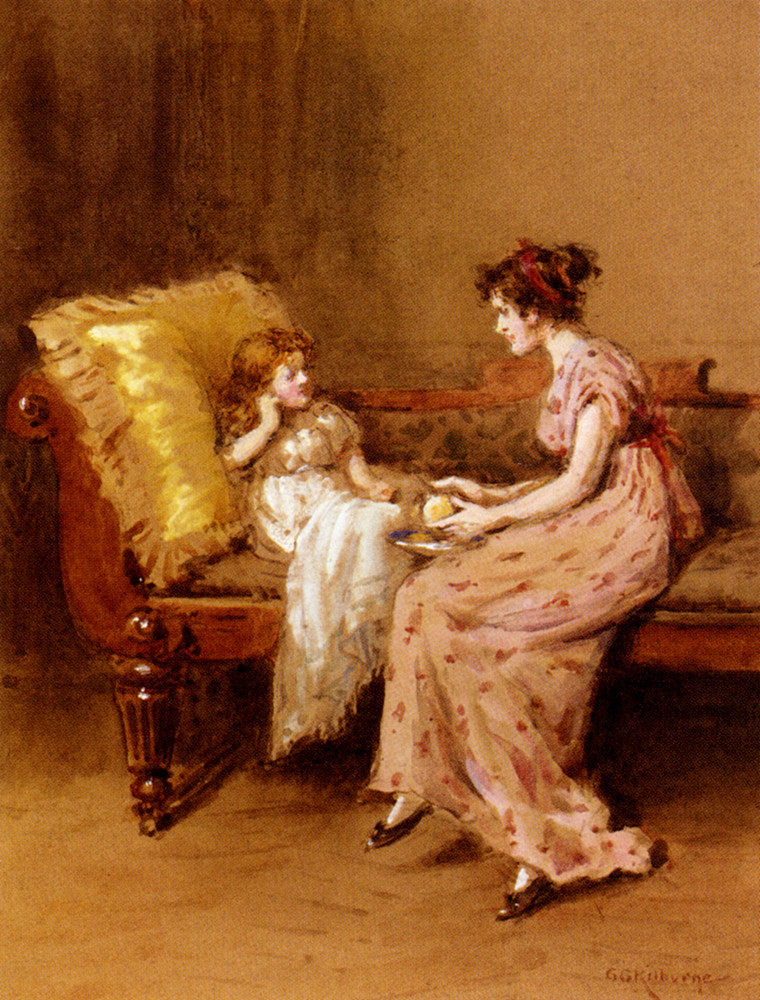 丹泽尔&英国风俗画家: 乔治·古德温描绘的生活场景肖像油画作品