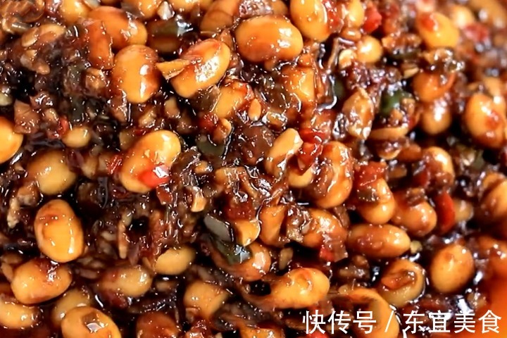 红椒|秋天教你做香辣黄豆酱,黄豆不用发酵,简单一煮,香辣入味,下饭