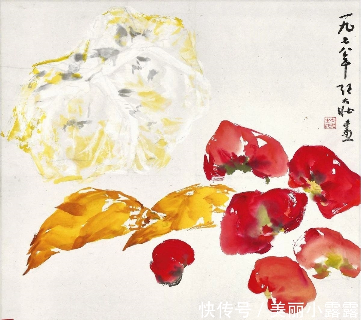 笔下|「津门网」张大壮笔下的瓜果桃李十分新鲜,又有家常味道耐人寻味