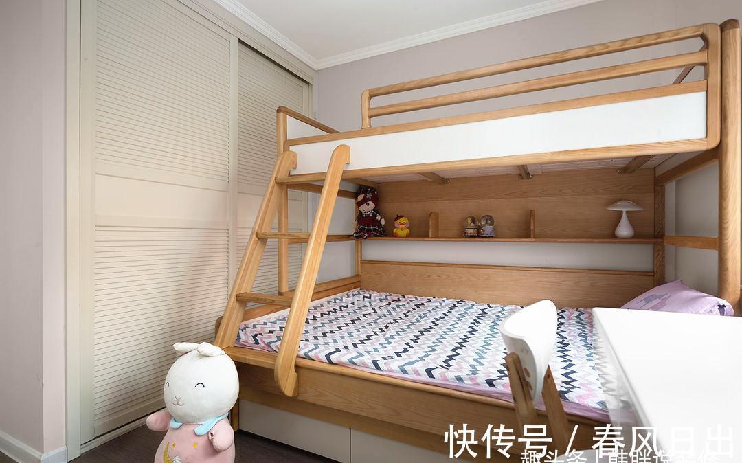 学区|四口之家的78㎡新房,总共16万装出小三房,赠送的露台是最大亮点