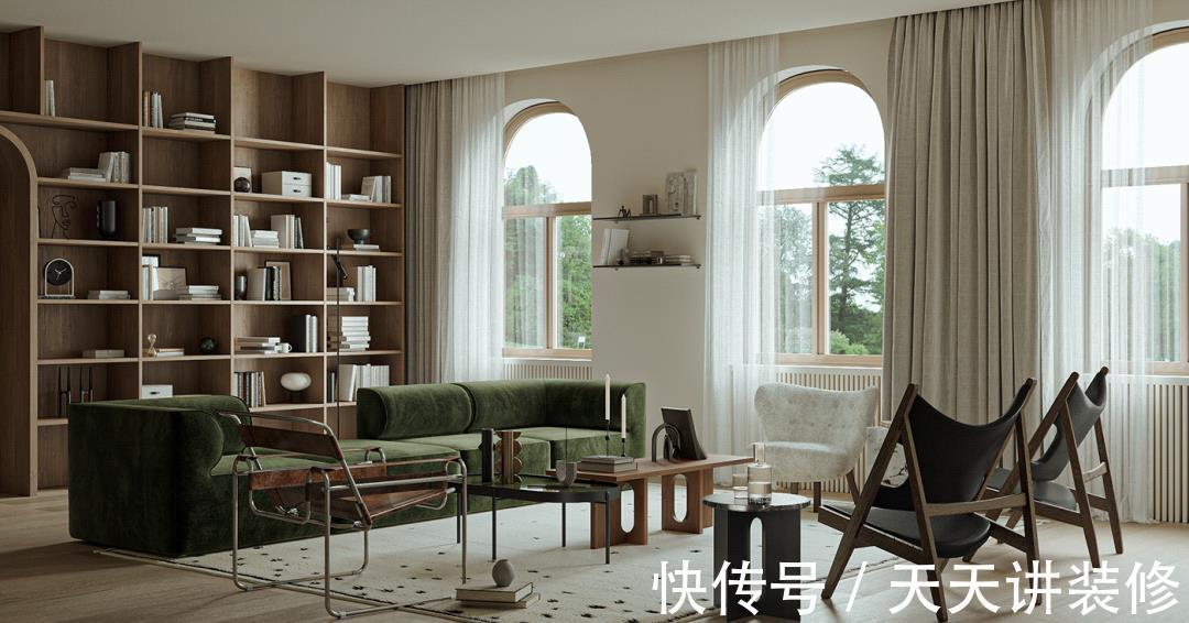 书籍|你知道客厅书架墙吗?装修设计的满满文艺感,书籍惊艳时光