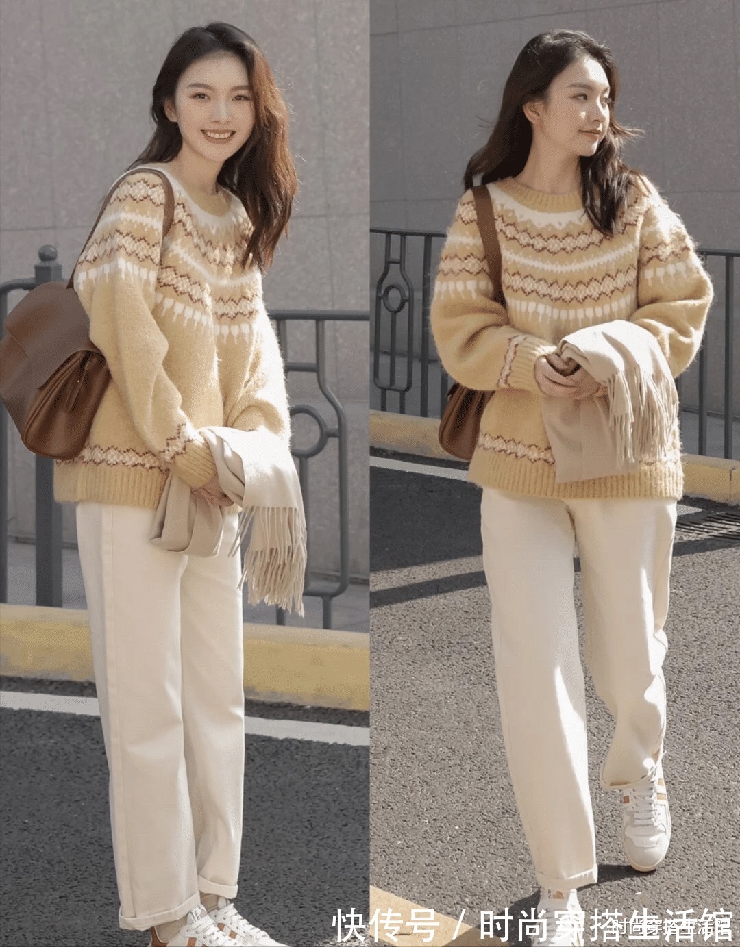 tips 真正会穿的女人,秋天?怎么能少了一条白裤子,时髦高级又显瘦