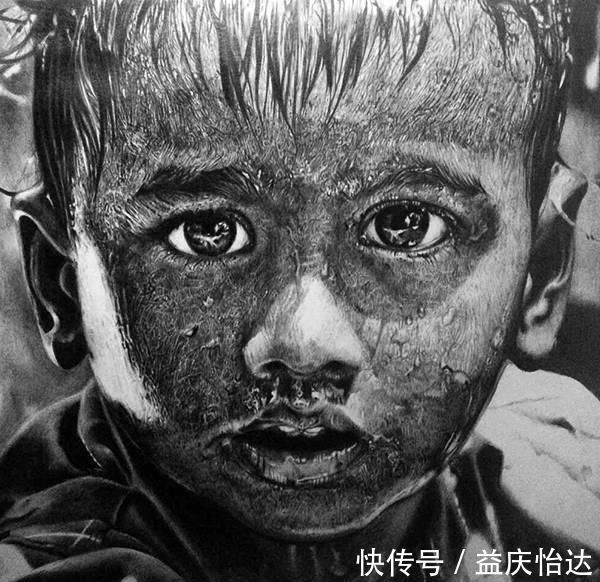 盼望!一位15岁的小姑娘,没有任何绘画基础,却画出了令人感动的圆珠笔作品!